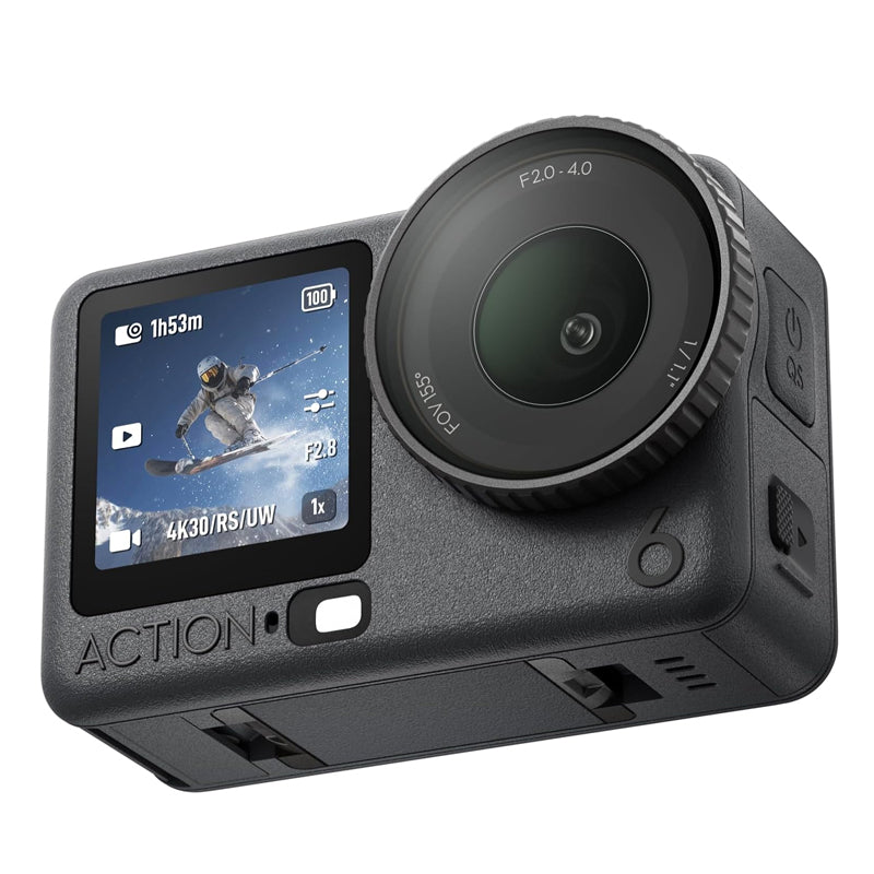 Osmo Action 6 Essential Combo, Action Camera with 1/1.1″ Square Sensor, Variable Aperture of f/2.0–f/4.0, Cold-Resistant, 4hrs Battery, Action Camera 8K Ideal for Daily Use