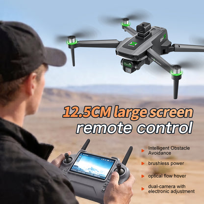 ZH8 drone remote control with screen aerial photography, brushless obstacle avoidance, airdrop quadcopter with long-lasting endurance, intelligent obstacle avoidance, high air pressure, counterclockwise rotation, gesture photography
