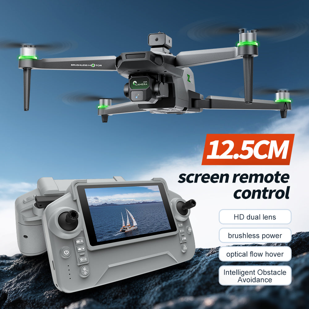 ZH8 drone remote control with screen aerial photography, brushless obstacle avoidance, airdrop quadcopter with long-lasting endurance, intelligent obstacle avoidance, high air pressure, counterclockwise rotation, gesture photography