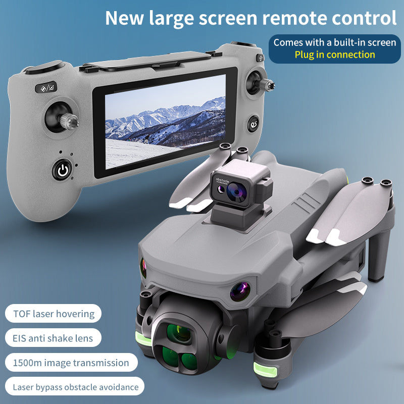 YunJiang K7 drone professional aerial photography with screen remote control 5G data 8K image transmission 8K high-definition camera 35 minute endurance laser GPS positioning 360 degree obstacle avoidance zoom composition 3800mAh battery powered aircraft