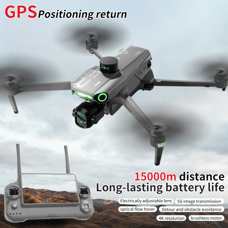 New product in 2026: 918S drone with GPS screen control, return flight, aerial photography, anti shake pan tilt, intelligent obstacle avoidance, remote control, air drop, 4K high-definition dual cameras, and a 50 minute endurance