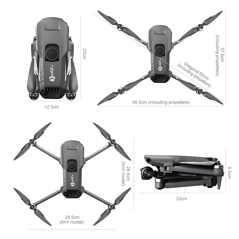 New D12 three-axis gimbal drone, equipped with high-definition professional dual camera aerial photography, GPS positioning, 360 ° telescopic obstacle avoidance, 45 minute endurance, 4500mAh large battery, flying 10 kilometers