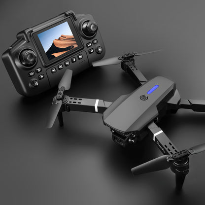 New model with screen upgrade, screen controlled lighting, drop resistant drone, high-definition dual camera aerial photography, quadcopter, 360 ° flip