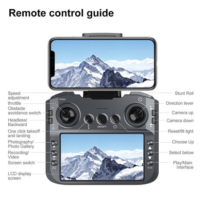 V666 drone with screen aerial photography, high-definition remote control, fully protected fixed height multifunctional aircraft
