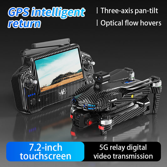 AE60 large screen remote control three-axis gimbal airdrop GPS drone 5G digital 12 kilometer image transmission 360 ° radar obstacle avoidance high-definition professional electrically adjustable camera ultra wide angle 9800mAh lithium battery aircraft