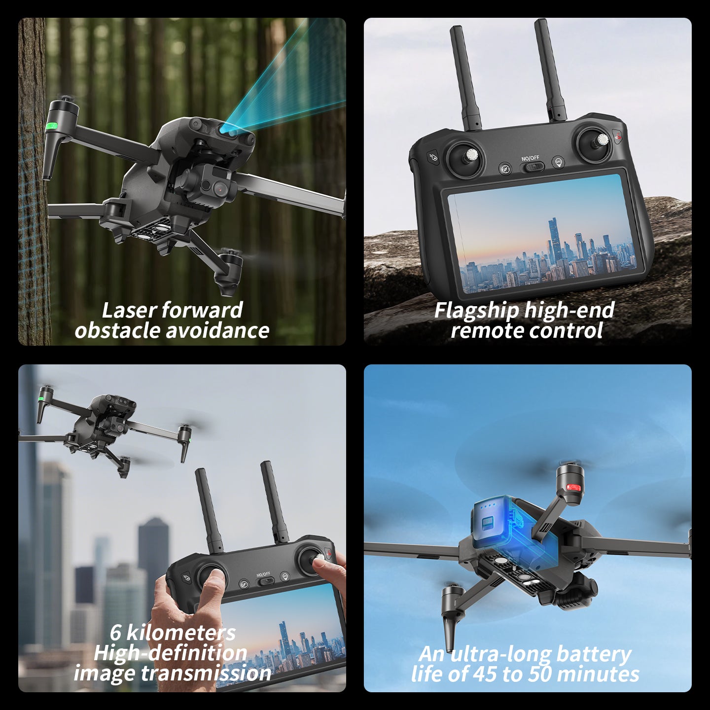 New S800 three-axis gimbal anti shake aerial drone GPS tracking touch screen remote control long endurance high-definition dual cameras outdoor professional shooting video 10 kilometers image transmission 5500mAh large capacity battery aircraft