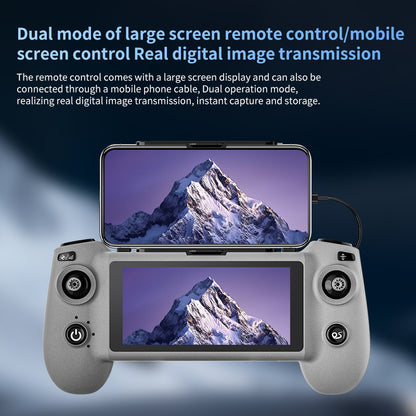 YunJiang K7 drone professional aerial photography with screen remote control 5G data 8K image transmission 8K high-definition camera 35 minute endurance laser GPS positioning 360 degree obstacle avoidance zoom composition 3800mAh battery powered aircraft