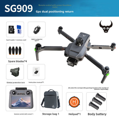 SG909 high-definition three-axis anti shake imaging drone, 10 kilometers 5G digital image transmission with screen remote control, professional level aerial photography, 45 minutes long endurance, 360 degree obstacle avoidance aircraft