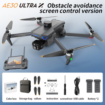 The professional-grade aerial photography drone AE30 features a high-definition camera with 8K long endurance, intelligent obstacle avoidance, and GPS automatic return