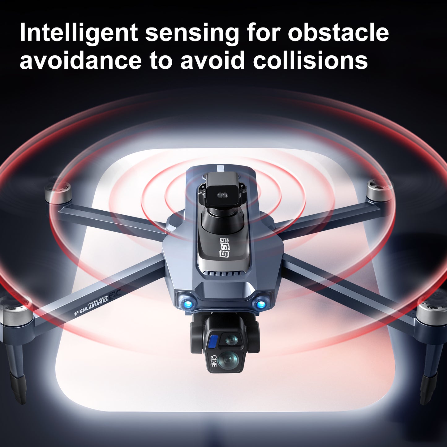 S819 drone with screen remote control drone airdrop brushless motor quadcopter GPS intelligent 360 ° obstacle avoidance three-axis gimbal 6-kilometer flight