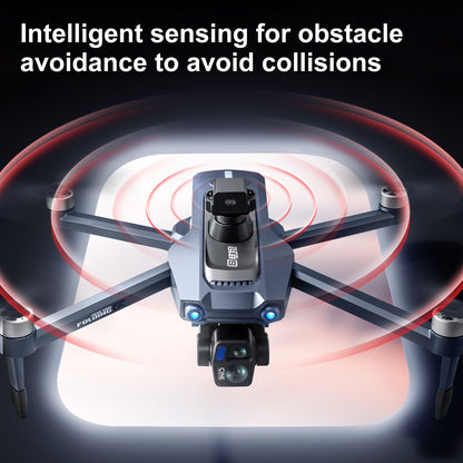 S819 drone with screen remote control drone airdrop brushless motor quadcopter GPS intelligent 360 ° obstacle avoidance three-axis gimbal 6-kilometer flight