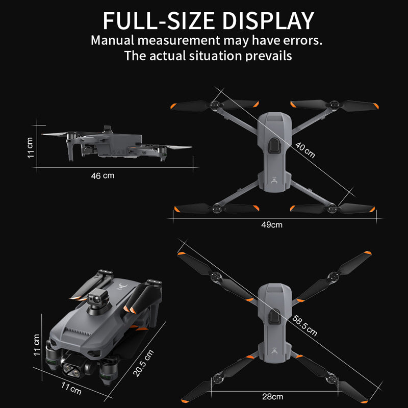 SG909 high-definition three-axis anti shake imaging drone, 10 kilometers 5G digital image transmission with screen remote control, professional level aerial photography, 45 minutes long endurance, 360 degree obstacle avoidance aircraft