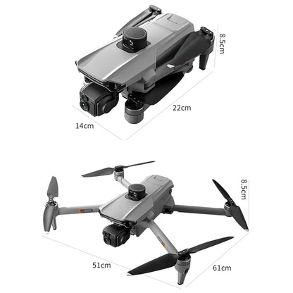 New Model 5G Touchscreen Remote Control 8K Three-Axis Mechanical Anti-Shake Gimbal Drone with GPS Return-to-Home Function, 360-Degree Automatic Obstacle Avoidance, 10-Kilometer Flight Range, 30-Minute Battery Life, Multi-Function
