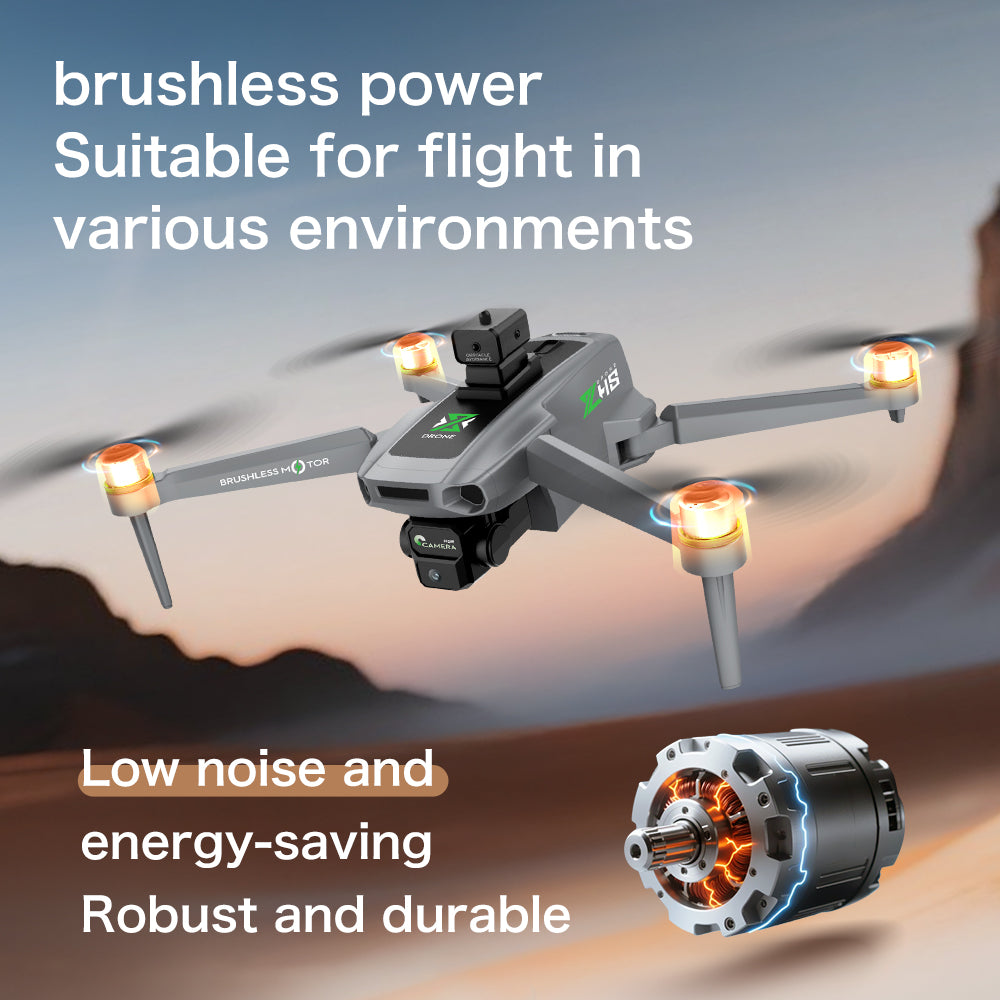 ZH8 drone remote control with screen aerial photography, brushless obstacle avoidance, airdrop quadcopter with long-lasting endurance, intelligent obstacle avoidance, high air pressure, counterclockwise rotation, gesture photography