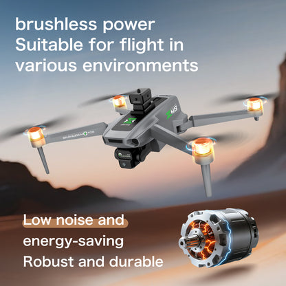ZH8 drone remote control with screen aerial photography, brushless obstacle avoidance, airdrop quadcopter with long-lasting endurance, intelligent obstacle avoidance, high air pressure, counterclockwise rotation, gesture photography
