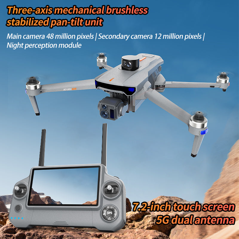 2026 new professional aerial drone with three-axis anti shake digital image transmission, touch screen control, 360 degree all-round obstacle avoidance, 4K camera, 45 minute endurance, aircraft GPS positioning, AI calculation, 4500mAh large battery