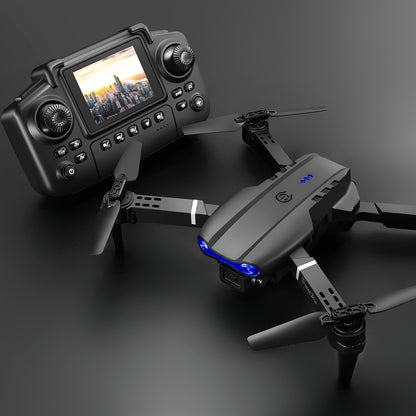 New model with screen upgrade, screen controlled lighting, drop resistant drone, high-definition dual camera aerial photography, quadcopter, 360 ° flip