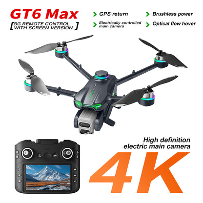 GT6 professional drone GPS automatic return quadcopter remote control with screen display high-definition aerial photography obstacle avoidance aircraft