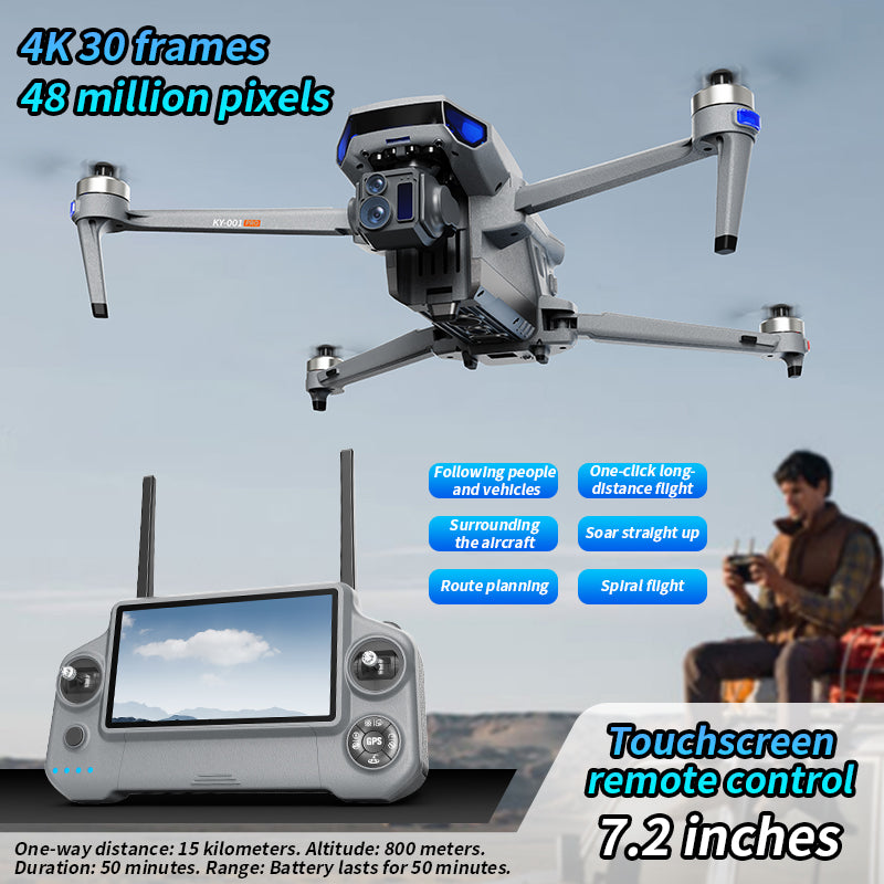 2026 new professional aerial drone with three-axis anti shake digital image transmission, touch screen control, 360 degree all-round obstacle avoidance, 4K camera, 45 minute endurance, aircraft GPS positioning, AI calculation, 4500mAh large battery