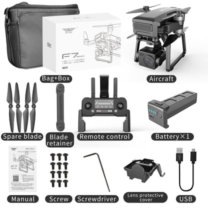 F7S 4K PROProfessional AerialDrone High DefinitionAircraft Three Axis AntiShake gimbal BrushlessAerial Camera