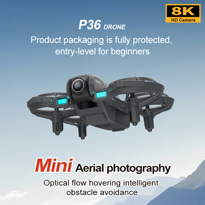 The new P36mini2 drone features an 8K main camera for aerial photography, high-definition quadcopter, obstacle avoidance, remote control and multiple functions