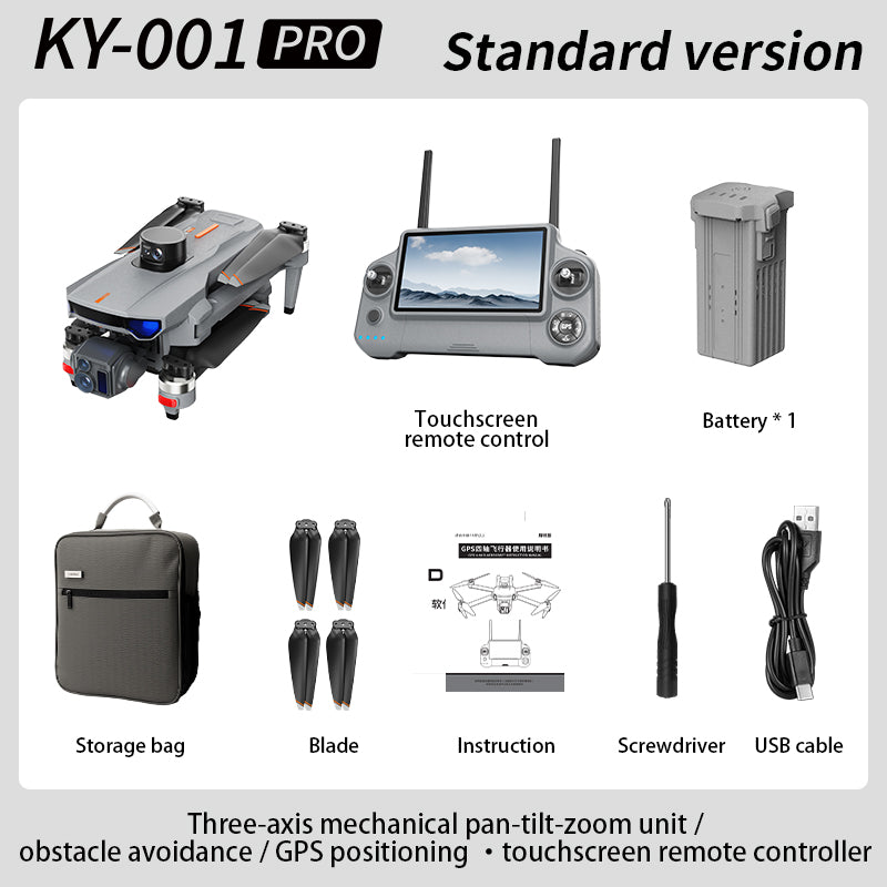 2026 new professional aerial drone with three-axis anti shake digital image transmission, touch screen control, 360 degree all-round obstacle avoidance, 4K camera, 45 minute endurance, aircraft GPS positioning, AI calculation, 4500mAh large battery