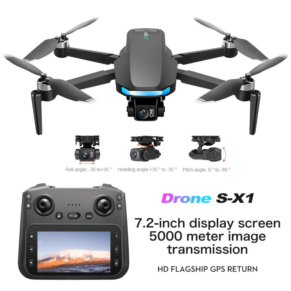 The S-X1 professional aerial photography drone features a 4K high-definition camera, GPS positioning, intelligent obstacle avoidance and return, and is a multi-functional aircraft