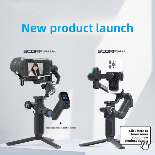 2026 New Scorpion Mini 3 Gimbal Stabilizer 360 Degree Rotation Handheld for Smartphone Camera Video Shooting Professional Multifunctional