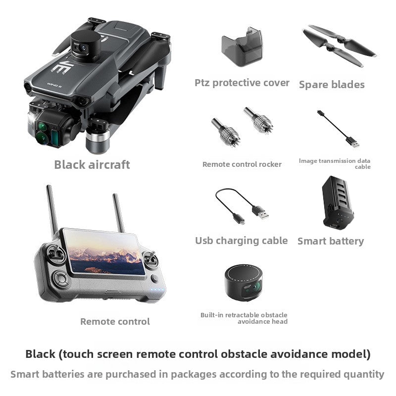 New product Wing 6 with GPS, large screen remote control drone, digital image transmission, three-axis ultra-clear 4K aerial photography, dual cameras, 40-minute ultra-long flight time, flight height, 800.45m mAh large battery, 8K image quality drone