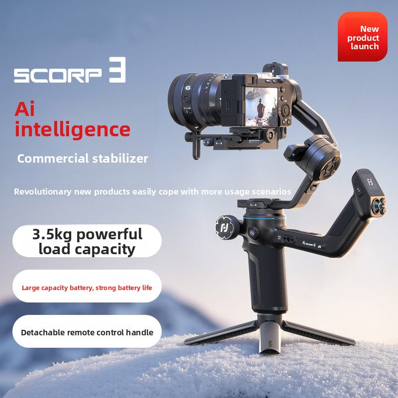 Tech Scorpion 3 3-Axis Gimbal Stabilizer for Live Stream Photography Camera Professional Anti-Shake Multi-Functional Commercial Shooting