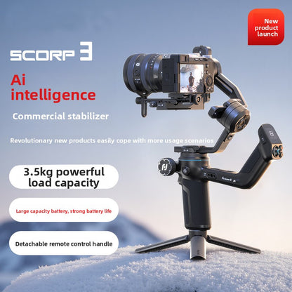 Tech Scorpion 3 3-Axis Gimbal Stabilizer for Live Stream Photography Camera Professional Anti-Shake Multi-Functional Commercial Shooting