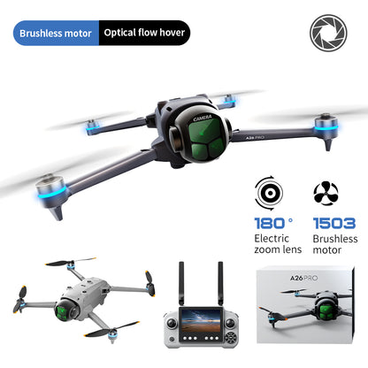 A26PRO brushless GPS automatic return high-definition aerial photography drone professional level quadcopter intelligent obstacle avoidance 4.5-inch large screen remote control 180 degree electrically adjustable lens