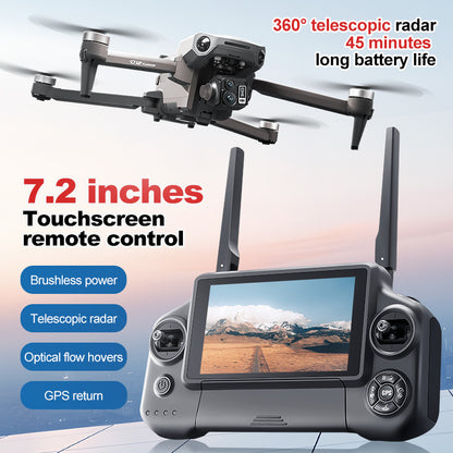 New D12 three-axis gimbal drone, equipped with high-definition professional dual camera aerial photography, GPS positioning, 360 ° telescopic obstacle avoidance, 45 minute endurance, 4500mAh large battery, flying 10 kilometers