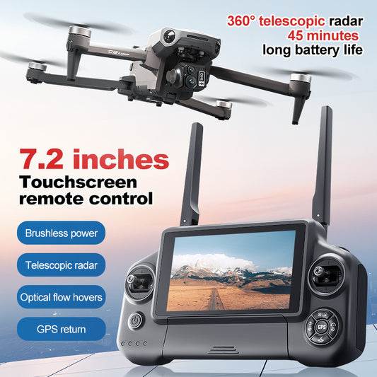 New D12 three-axis gimbal drone, equipped with high-definition professional dual camera aerial photography, GPS positioning, 360 ° telescopic obstacle avoidance, 45 minute endurance, 4500mAh large battery, flying 10 kilometers