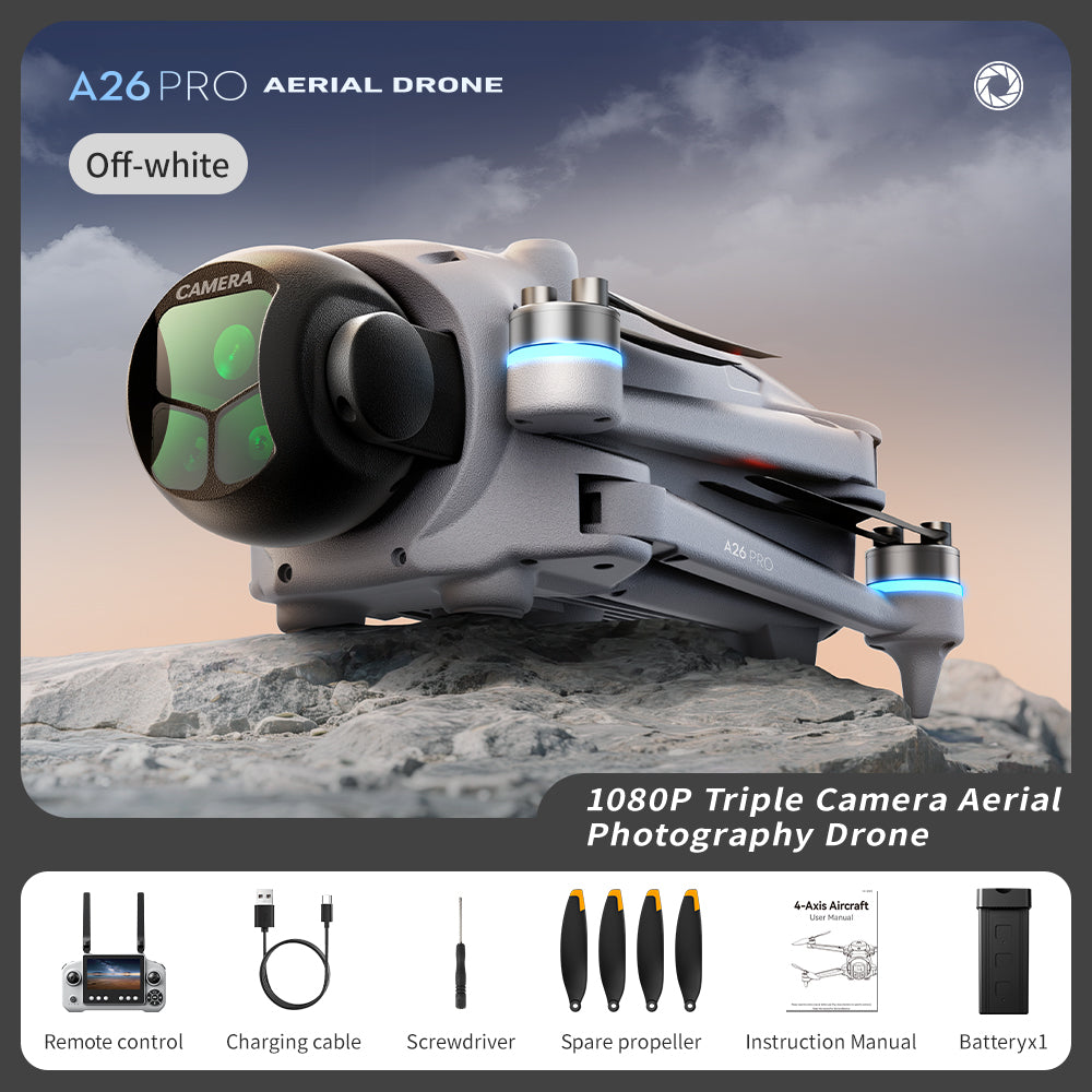 A26PRO brushless GPS automatic return high-definition aerial photography drone professional level quadcopter intelligent obstacle avoidance 4.5-inch large screen remote control 180 degree electrically adjustable lens