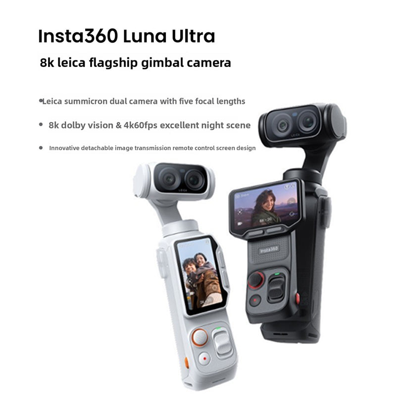 [New Product Launch] Insta360 Luna Ultra 8K Leica 1.3inch Super Telephoto Dual-Camera AI Three-Core Cinema-Grade Professional Gimbal Camera with Detachable Screen, Remote Control, 200-Megapixel Panoramic Photos