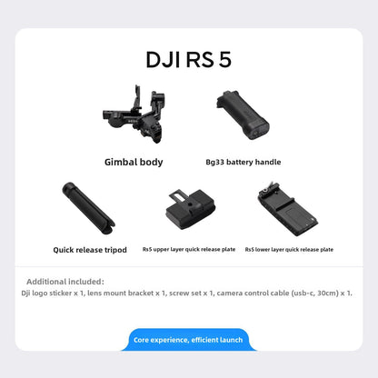 2026 new RS5 handheld gimbal stabilizer with three-axis anti shake and lightweight commercial camera stabilizer