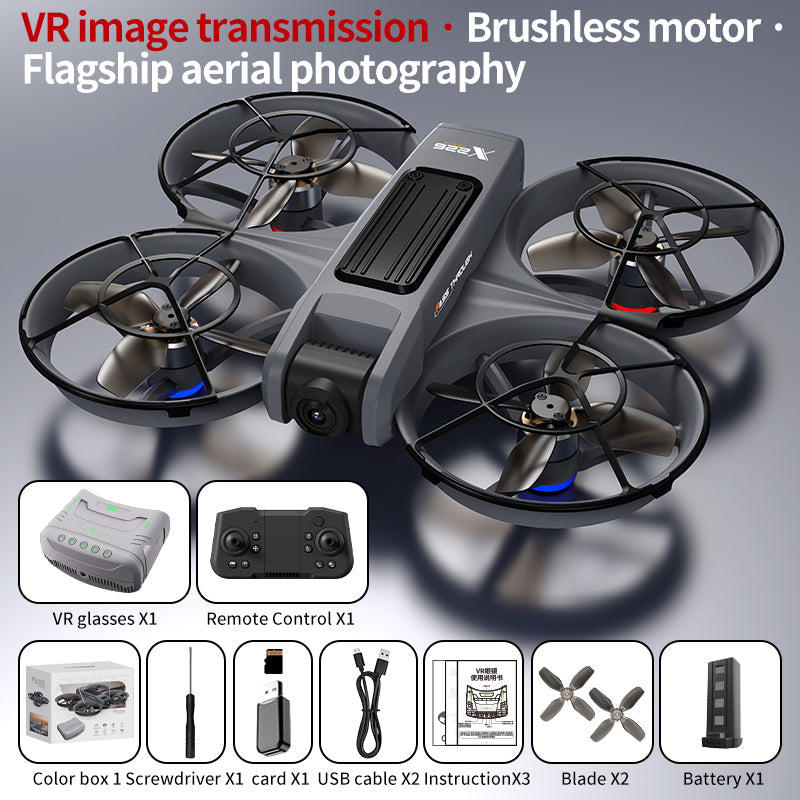 X226 new brushless remote control drone with VR glasses, professional aerial photography high-definition four axis multifunctional time traveling machine
