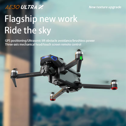 The professional-grade aerial photography drone AE30 features a high-definition camera with 8K long endurance, intelligent obstacle avoidance, and GPS automatic return