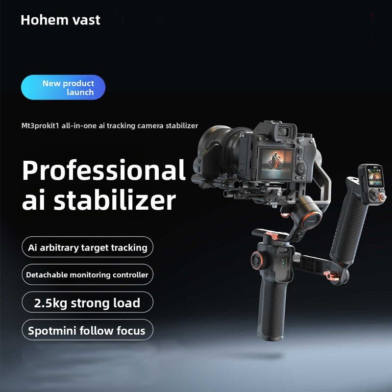 2026 New MT3 Pro Kit Professional AI Camera Stabilizer Handheld Three-Axis Anti-Shake Balancer for Sony and Canon Cameras with Remote Image Transmission and Detachable Remote Control