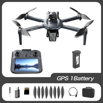 New XT606 professional drone GPS aerial photography with screen 1200 meter remote control distance controller high-definition intelligent obstacle avoidance four axis 1000 meter digital image transmission 4K image video aircraft