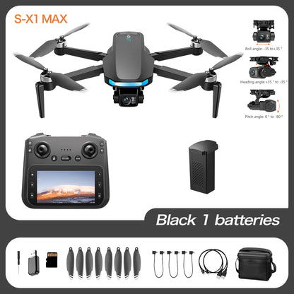 The S-X1 professional aerial photography drone features a 4K high-definition camera, GPS positioning, intelligent obstacle avoidance and return, and is a multi-functional aircraft