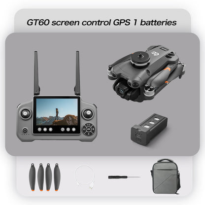 GT60 drone large screen control GPS with airdrop high-definition aerial photography return obstacle avoidance quadcopter