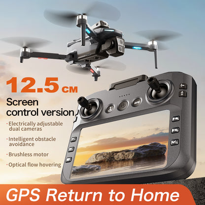 New XT606 professional drone GPS aerial photography with screen 1200 meter remote control distance controller high-definition intelligent obstacle avoidance four axis 1000 meter digital image transmission 4K image video aircraft