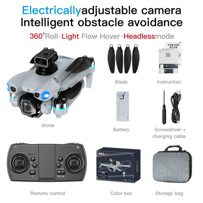 New Aerial Photography Drone AE5Pro Screen-Controlled Smart Obstacle Avoidance HD Electric Adjustment Quadcopter Remote Control Aircraft