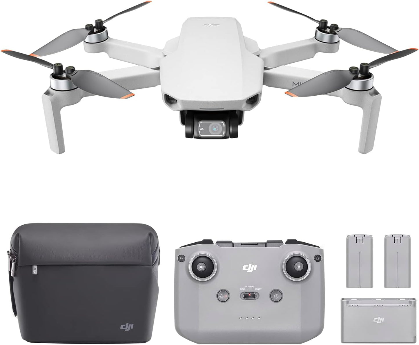 Mini 2 Fly More Combo – Ultralight Foldable Drone, 3-Axis Gimbal with 4K Camera, 12MP Photos, 31 Mins Flight Time, OcuSync 2.0 10km HD Video Transmission