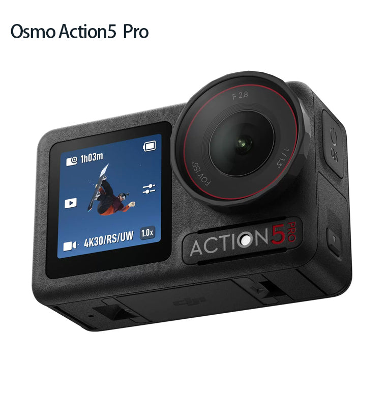 Osmo Action 5 Pro Standard Combo, Waterproof Action Camera with 1/1.3" Sensor, 4K/120fps Video, Subject Tracking, Stabilization, Dual OLED Touchscreens, Ideal for Sports, Vlog