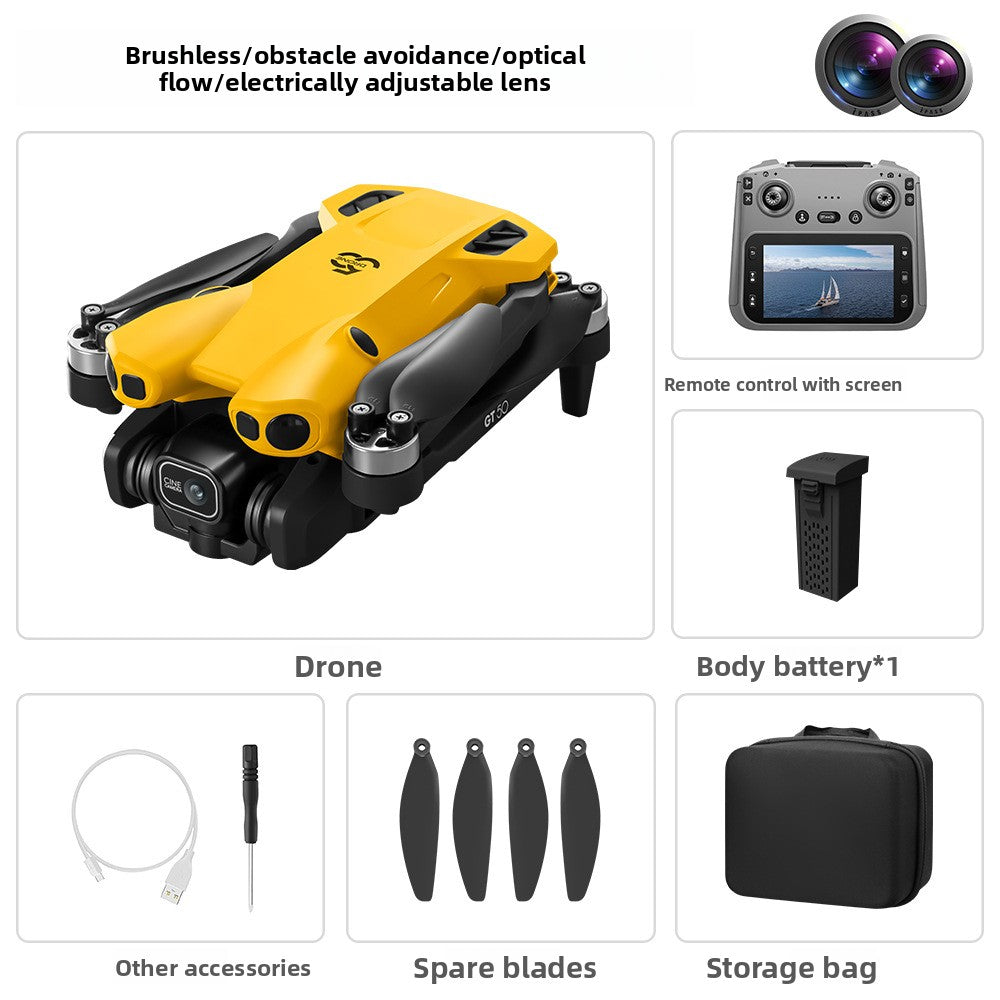 GT50 Black Hornet Version HD Professional Aerial Photography Mini Drone Large Screen Remote Controller Obstacle Avoidance Brushless Four Axis Multifunctional Aircraft