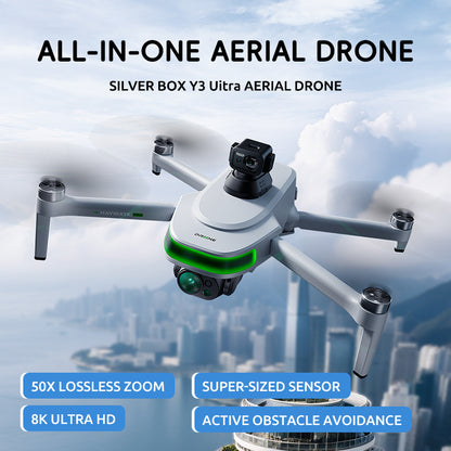 The new P31GPS drone features a 360-degree all-round laser obstacle avoidance system, a 4.5-inch screen, 8K ultra-clear dual cameras, and a 20-kilometer image transmission head for aerial photography
