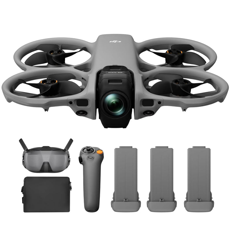Avata360 (Remote Control 2), a 1-inch 8K 360 ° aerial drone designed for FPV and aerial photography, equipped with a propeller guard. Equipped with a built-in screen remote control 2, it achieves precise control and multifunctionality